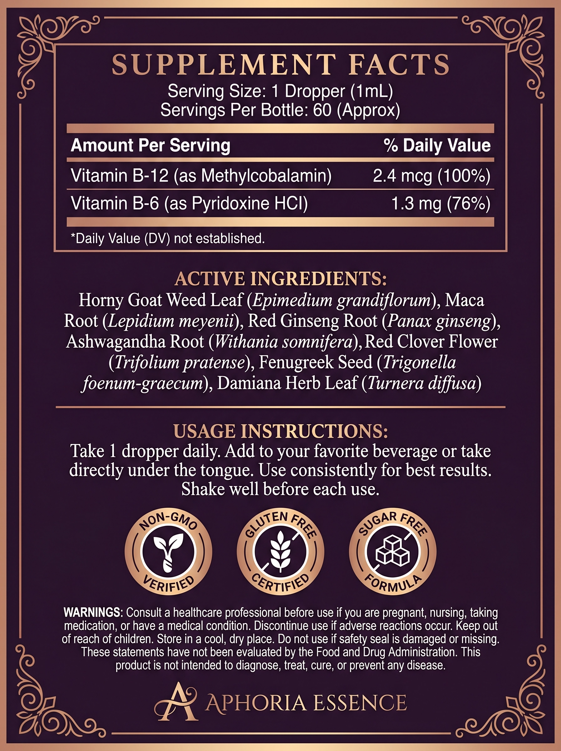 Aphoria Essence Feminine Vitality Drops