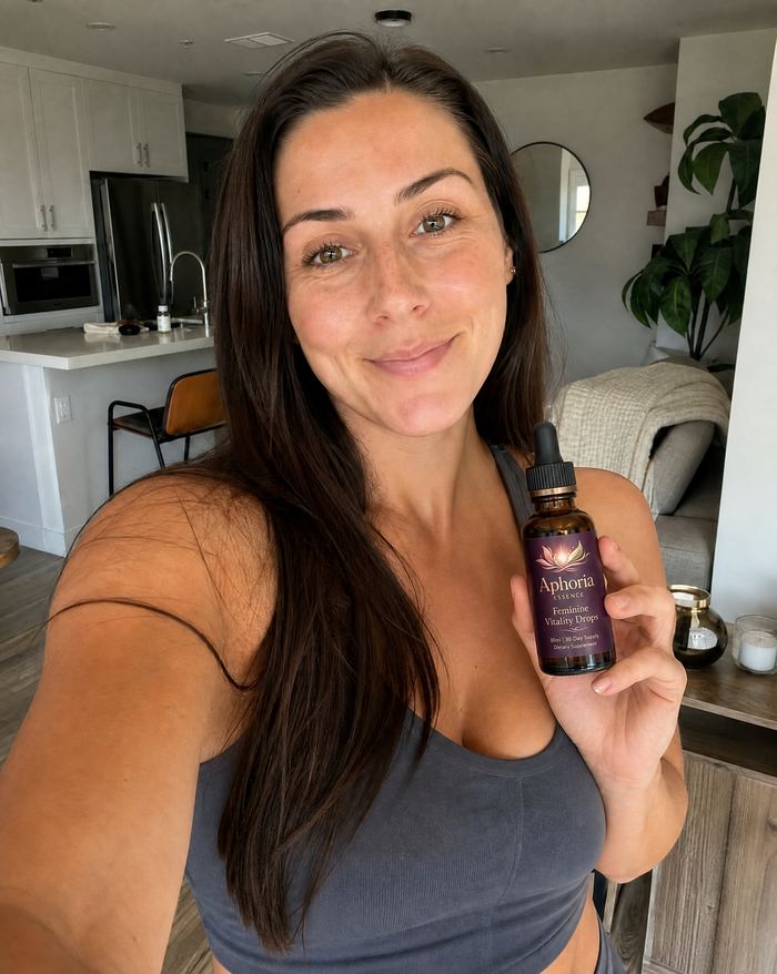 Aphoria Essence customer using the drops