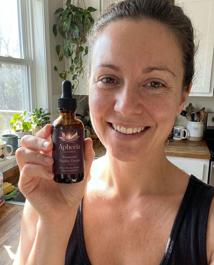 Aphoria Essence customer using the drops