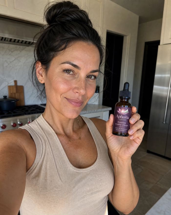 Aphoria Essence customer using the drops